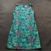 Lilly Pulitzer Dresses | Lilly Pulitzer Blue Green Pink Floral Sheath Dress Back Zip 99% Cotton Gorgeous | Color: Blue/Green | Size: 0