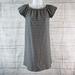 Madewell Dresses | Madewell Womens Off The Shoulder Dress Sz 2xs Black Stripe Short Sleeve | Color: Black | Size: 2xs