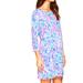 Lilly Pulitzer Dresses | Lilly Pulitzer 3/4 Sleeve Bay Dress Size Small Tiki Pink In Shake It Up Print | Color: Blue/Pink | Size: S