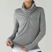 Lululemon Athletica Sweaters | Lululemon In A Cinch Reversible Grey Cowl Neck Sweater Pullover Size 6 Knit Top | Color: Gray | Size: Xl