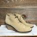 J. Crew Shoes | J. Crew Camel Suede Wedge Lace Up Ankle Boots Size 11 | Color: Tan | Size: 11