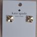 Kate Spade Jewelry | Kate Spade Gold Spade Flower Crystal Stud Earrings Y2k Bling | Color: Gold | Size: Os