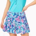 Lilly Pulitzer Shorts | Lilly Pulitzer Luxletic Frazer Short Pleated Tennis Golf Shorts Size 6 | Color: Blue/Pink | Size: 6