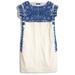 Madewell Dresses | Madewell Casita Dress Cobalt Blue Embroidered White Cotton Shift Women's Size M | Color: Blue/White | Size: M