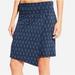 Athleta Skirts | Athleta Women Navy Print Faux Wrap Skirt Size Medium | Color: Blue | Size: M