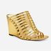 Jessica Simpson Shoes | Jessica Simpson Wedge Metallic Gold Wedge Heel | Color: Gold | Size: Various