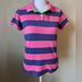 Lilly Pulitzer Tops | Lilly Pulitzer Shrunken Striped Polo Size Small. Embroidered Palm Tree Logo. | Color: Blue/Pink | Size: S
