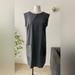 J. Crew Dresses | J.Crew Sleeveless Dress. Faux Leather Pockets. Dark Grey Size 8 | Color: Gray | Size: 8