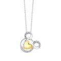 Disney Jewelry | New Disney Mickey 90th Collection Crystal Pure Silver Gold Two-Tone 18" Necklace | Color: Gold/Silver | Size: Os