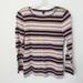 J. Crew Tops | J. Crew Women's Mauve Black Scoop Neck Striped Long Sleeve Shirt Top Blouse | Color: Black | Size: Xs