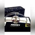 Disney Jewelry | New Disney Mickey Mouse 1928 Shaker Bracelet Silver Bangle Stainless True 90th | Color: Gold/Silver | Size: Os