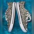 Converse Shoes | Converse All Star (Chuck Taylor’s) Leopard Print Low Top Little Girls Size 1.5 | Color: Cream/Tan | Size: 1.5g