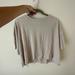 Lululemon Athletica Tops | Lululemon Flowy Tee | Color: Cream/Gray | Size: 6