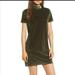 Madewell Dresses | Madewell Sz L Green Velvet Mockneck Shift Dress | Color: Green | Size: L
