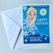 Disney Party Supplies | New Disney Frozen Gift Card Tattoo Set Bundle Queen Elsa Happy Birthday Greeting | Color: Blue/Silver | Size: Os