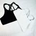 Athleta Shirts & Tops | Athleta Girl Sports Bra Top (2) 1 Black & 1 White Size 8/10 | Color: Black/White | Size: 8/10