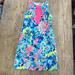 Lilly Pulitzer Dresses | Lilly Pulitzer Sleeveless Neon Embroidered Geometric Sheath Shift Dress 00 | Color: Blue/Pink | Size: 00