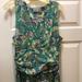 Athleta Dresses | Athleta Sleeveless Wrap Floral Print Dress With Cummberbund And Side Pockets | Color: Green | Size: M