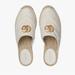Gucci Shoes | New Gucci Marmont White Napa Leather Double Gg Charlotte Espadrille Mules | Color: White | Size: 37.5eu
