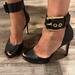 Michael Kors Shoes | Michael Kors Black Calder Ankle Strap Heels Size 7 Like New In Box | Color: Black | Size: 7