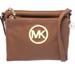 Michael Kors Bags | Michael Kors Brown Leather Fulton Crossbody Bag | Color: Brown/Gold/Red | Size: Os