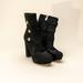 Michael Kors Shoes | Michael Kors Maisie Velvet Platform Ankle Boot Sz 6 | Color: Black/Gold | Size: 6