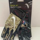 Nike Accessories | New Nike Vapor Jet Youth Football Gloves Salute To Service Camo Youth S M L New | Color: Black/Green | Size: Various