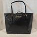 Michael Kors Bags | Michael Kors Mk Black Patent Leather Large Carryall Tote Bag/Handbag Gently Used | Color: Black/Gold | Size: Os