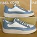 Michael Kors Shoes | Michael Kors Shea Lace Up Faux Leather 49f3shfs1l Pale Blue New | Color: Blue/White | Size: Various