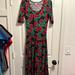 Lularoe Dresses | Lularoe Ana Maxi Dress Xs | Color: Black/Red | Size: Xs