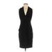 Nine West Casual Dress - Sheath: Black Solid Dresses - Women's Size 4