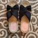 J. Crew Shoes | J. Crew Black Canvas Twisted Knot Espadrille Sandals Sz 7.5. | Color: Black/Tan | Size: 7.5