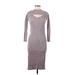 Wild Fable Casual Dress - Sweater Dress: Gray Marled Dresses - Women's Size Medium