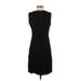 Karl Lagerfeld Casual Dress - Sheath Crew Neck Sleeveless: Black Solid Dresses - Women's Size 2