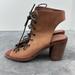 Free People Shoes | Jeffery Campbell Free People Minimal Lace Up Block Heel Leather Shoes Size 8 | Color: Brown/Tan | Size: 8