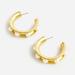 J. Crew Jewelry | J.Crew Pearl-Studded Hoop Earrings New With Tag | Color: Gold | Size: Os