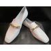 Burberry Shoes | Nib Burberry Chillcot White Patent Leather Gold Chain Logo Flats Loafers 40 | Color: White | Size: 40eu