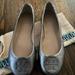 Tory Burch Shoes | Never Worn..Tory Burch Silver Minnie Ballet Flats | Color: Silver | Size: 7.5