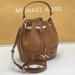 Michael Kors Bags | Michael Kors Reed Medium Pebbled Leather Bucket Bag Nwt Luggage | Color: Brown/Gold | Size: Various