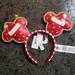Disney Accessories | Disney Park Red & White Mickey Mouse Santa Christmas Themed Disney Ears Headband | Color: Red/White | Size: Os