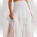 Free People Skirts | New Free People By Brenda Knight Lace Maxi Skirt Whimsical Engagement Bridal | Color: Cream/White | Size: S