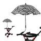 SAYEYBU Summer Parasol for Buggies,UPF 50+ UV Protection Baby Stroller Parasol,360° Adjustable Stroller Parasol with Clip,for Trolley,Black 1