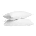 Lancashire Bedding Goose Feather Down Pillows 74 X 48 Cm, Pack of 2-100% Natural Fill and Cotton Cover, Perfect Softness for Neck & Spine Support - Ideal for Quality Sleep