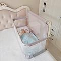 3 In 1 Baby Cot,bassinet,foldable Bed,next To Me Crib,Cosleeper In Bed,next To Me Cot,beside Me Crib,breathable And Visible Mesh Window,soft Washable Liner Cover And Sturdy Aluminum Alloy (Color : Cr