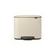 Brabantia - Bo Pedal Bin 36L - Large Recycling Bin for Kitchen - Soft Closing Lid - Waste Bin with Removable Inner Bucket - Non-Slip Base - Bin Liners Included - Soft Beige - 54 x 37 x 44 cm
