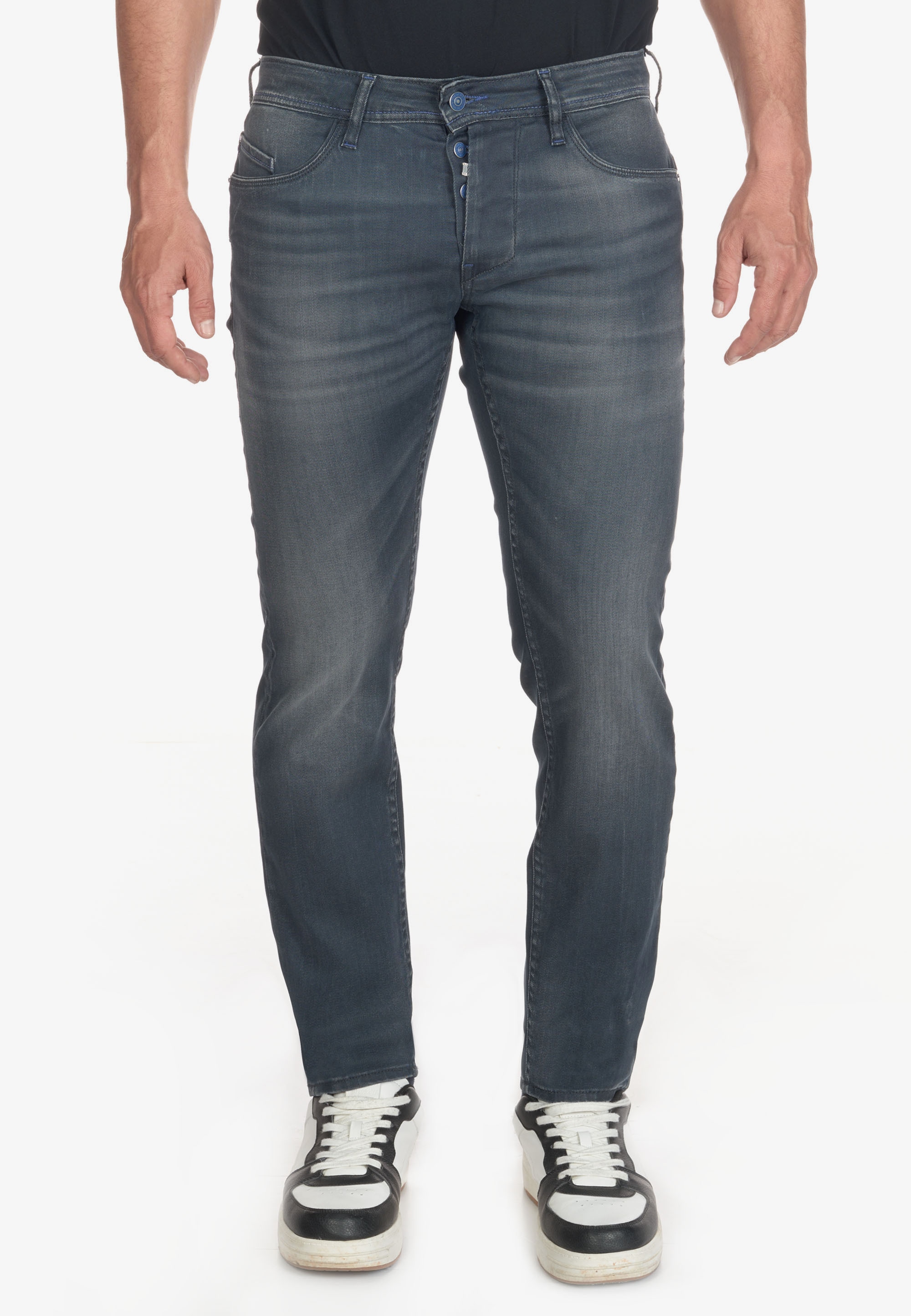 Slim-fit-Jeans LE TEMPS DES CERISES "700/11", Herren, Gr. 31, US-Größen, blau, 94% Baumwolle, 6% Elasthan, Jeans Slim-fit-Jeans, im Slim Fit-Schnitt
