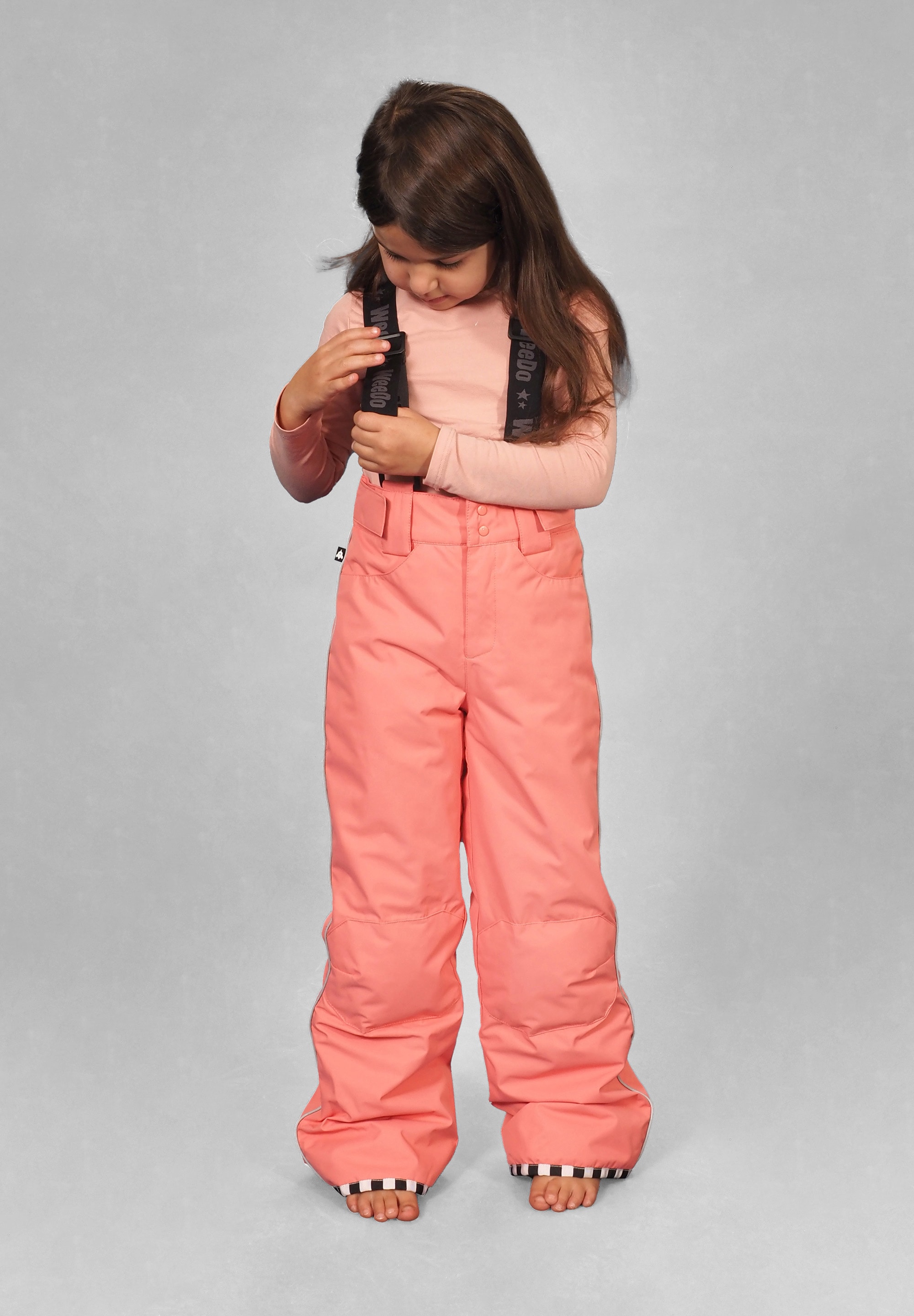 Schneehose WEEDO "UNIDO Einhorn", Kinder, Gr. 152, Normalgrößen, pink (unicorn pink), Obermaterial: 100% Polyester; Innenfutter: 100% Polyester; Füllung: 100% Polyester, sportlich, regular fit, Hosen, Schneefang mit Haken für Snowboardschuhe Image