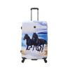 Koffer SAXOLINE "Horse", Gr. B/H/T: 51.00cm x 78.00cm x 28.00cm, bunt (schwarz, mehrfarbig), Polyester, Koffer, mit praktischem TSA-Zahlenschloss