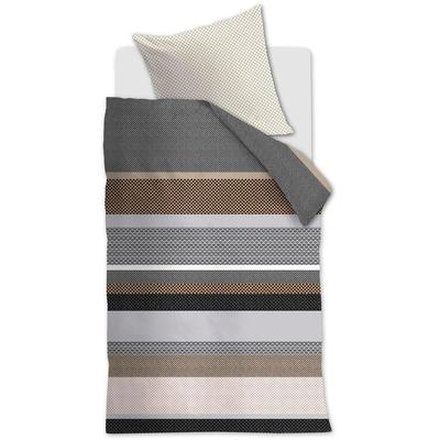 Bettwäsche BEDDINGHOUSE "Lennart", grau, B/L: 135cm x 200cm, , Mako-Satin, B/L: 80cm x 80cm, Mako-Satin, Obermaterial: 100% Baumwolle, Bettwäsche Image