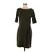 Banana Republic Factory Store Casual Dress - Sheath: Green Print Dresses - Women's Size 8